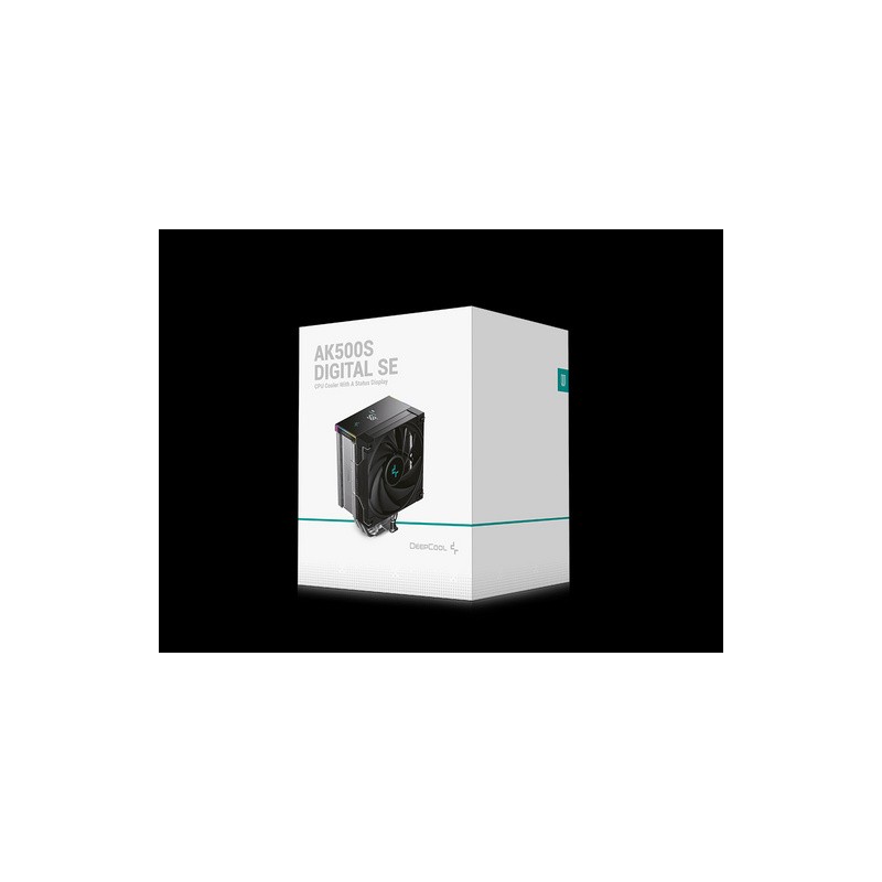 Hladilnik za procesor DeepCool AK500S DIGITAL SE, 120mm, ARGB, LCD, črn