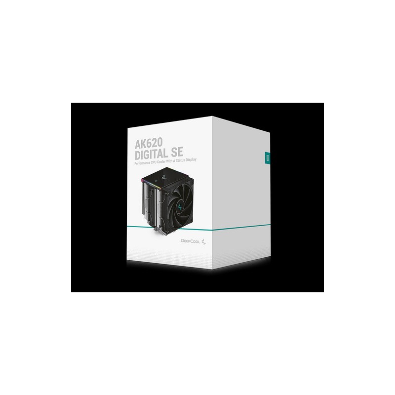 Hladilnik za procesor DeepCool AK620 DIGITAL SE, 2x120mm, ARGB, LCD, črn