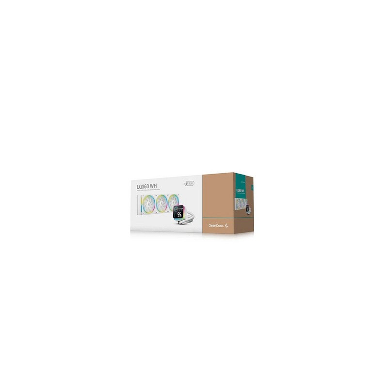 Vodno hlajenje Liquid Cooler DeepCool LQ360 ULTRA, 360mm, LCD, ARGB, bel