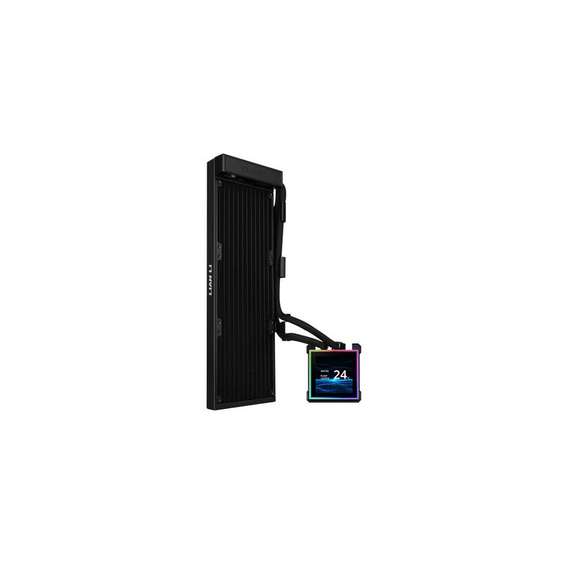 Vodno hlajenje Lian Li HydroShift II LCD-S 360N Fanless, črno