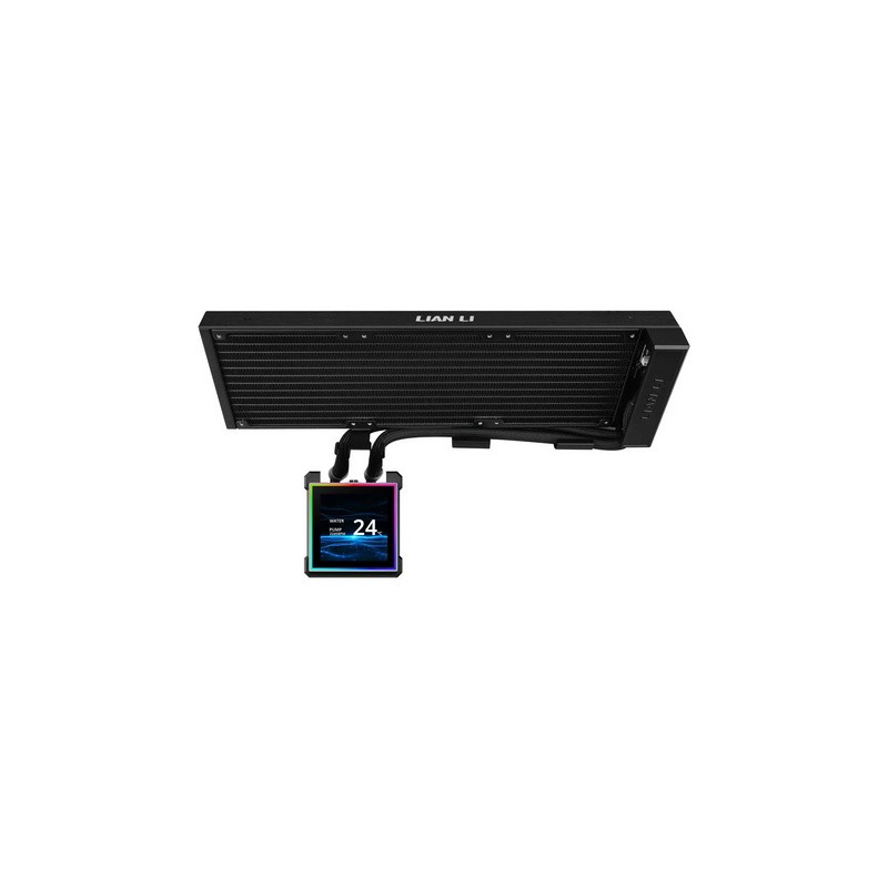 Vodno hlajenje Lian Li HydroShift II LCD-S 360N Fanless, črno