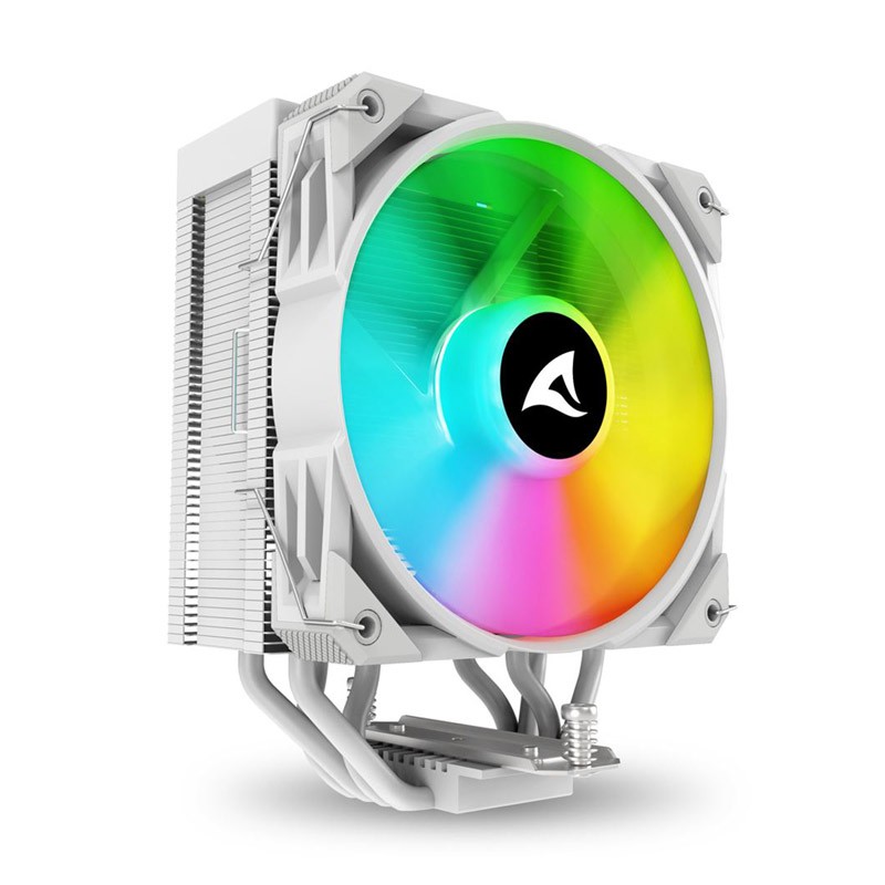 Hladilnik za procesor Sharkoon A40 RGB, 120mm, PWM, bel