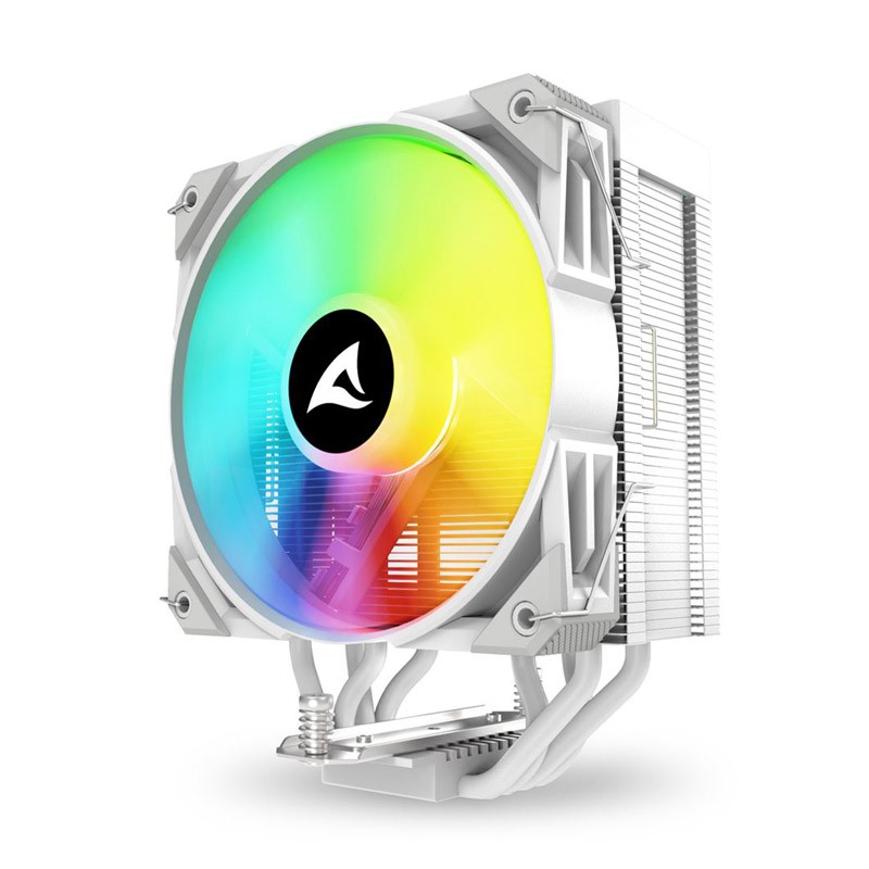 Hladilnik za procesor Sharkoon A40 RGB, 120mm, PWM, bel
