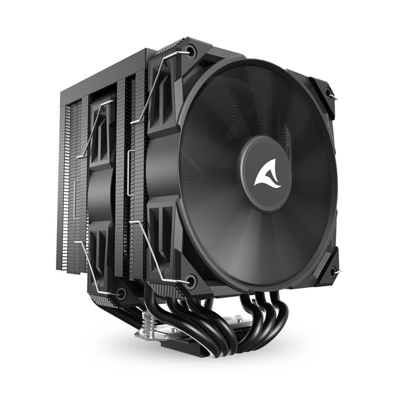 Hladilnik za procesor Sharkoon A60, 2x120mm, PWM, črn