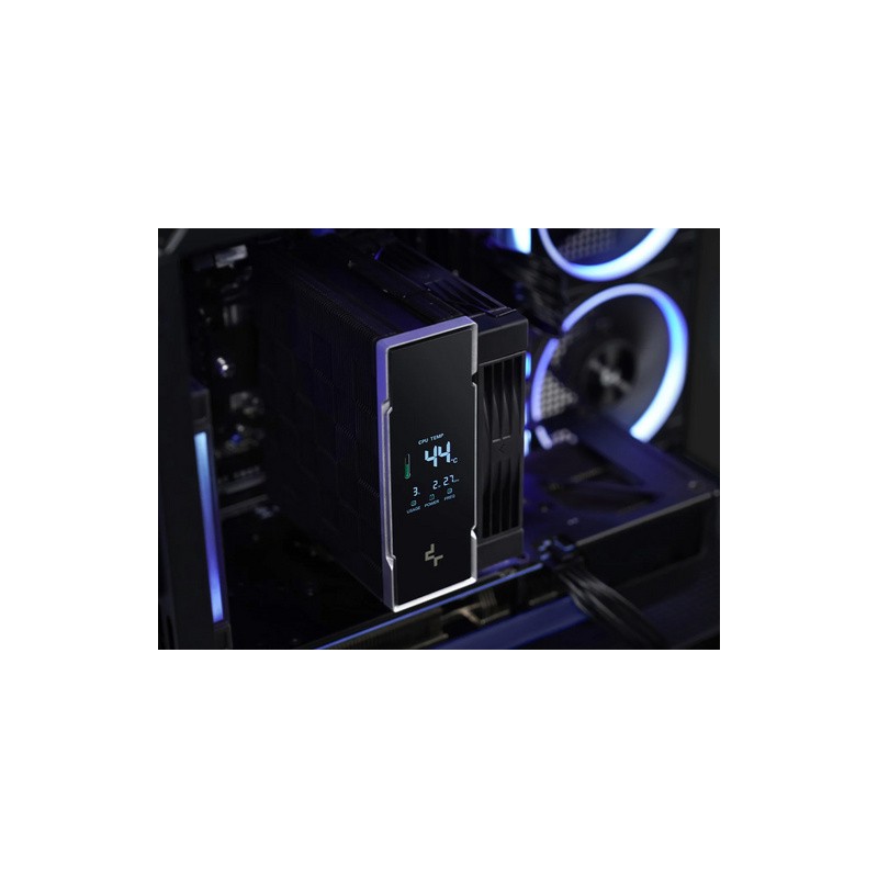 Hladilnik za procesor DeepCool AK400 G2 DIGITAL NYX, 120mm, LCD, črn