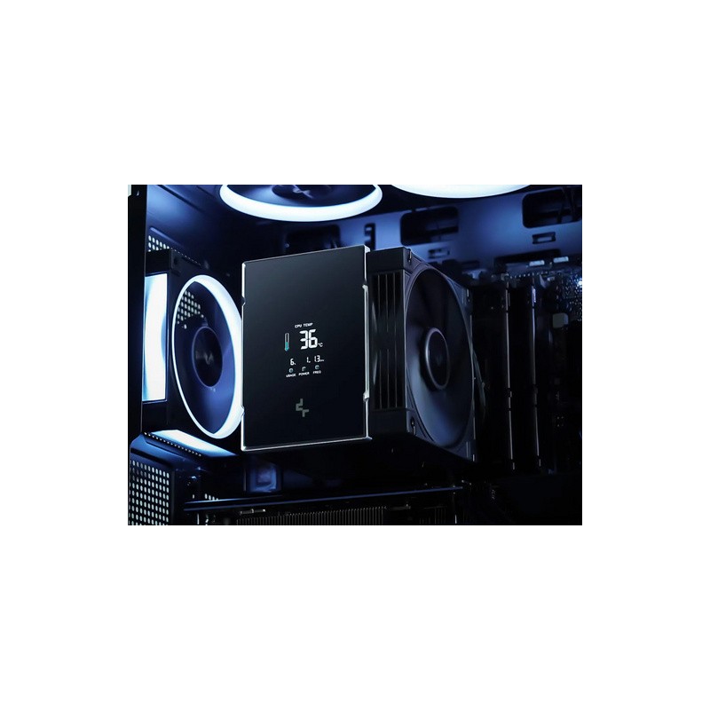 Hladilnik za procesor DeepCool AK500 G2 DIGITAL NYX, 120mm, LCD, črn