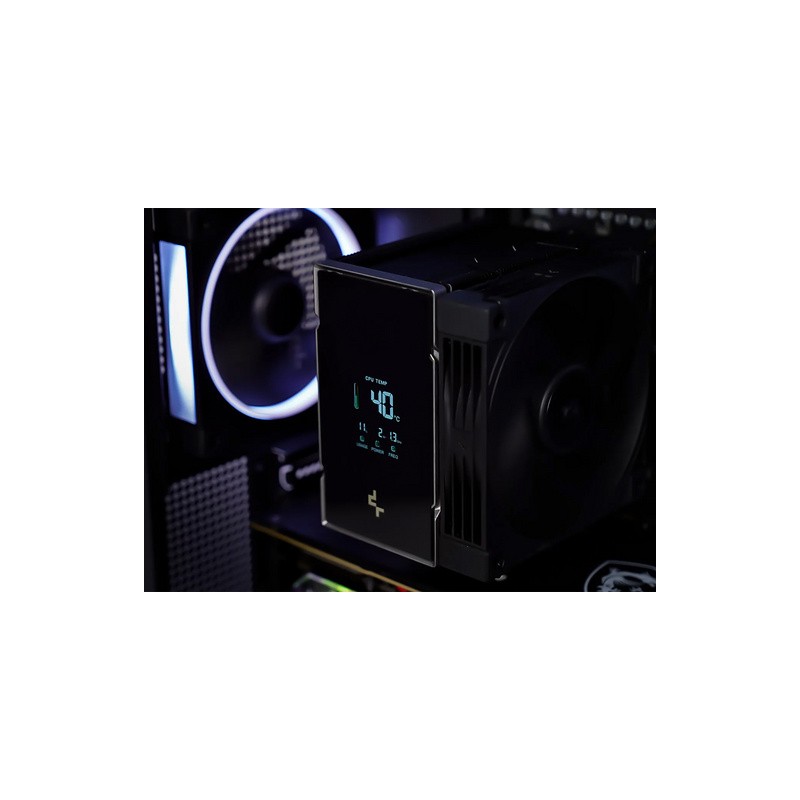 Hladilnik za procesor DeepCool AK700 DIGITAL NYX, 120mm, LCD, črn