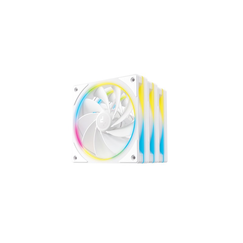 Ventilator za ohišje DeepCool FL12R SE WH 3-IN-1, ARGB, PWM, 120mm, 3 Pack, bel