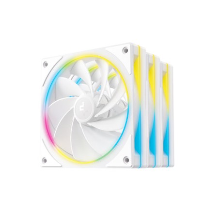 Ventilator za ohišje DeepCool FL12R SE WH 3-IN-1, ARGB, PWM, 120mm, 3 Pack, bel