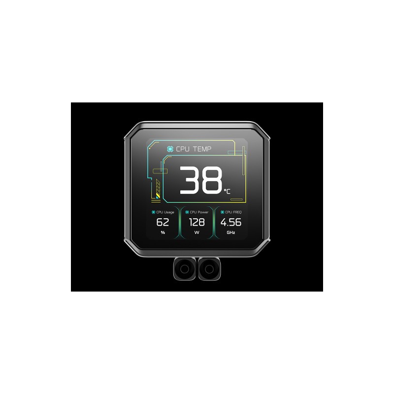 Vodno hlajenje DeepCool Spartacus 360, 360mm, LCD, črno