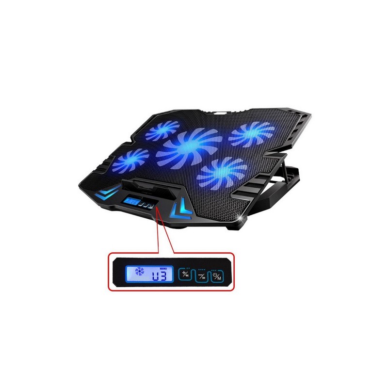 Hladilno stojalo za prenosnik do 17.3, 5x tih ventilator, 2x USB, Ewent EW1259