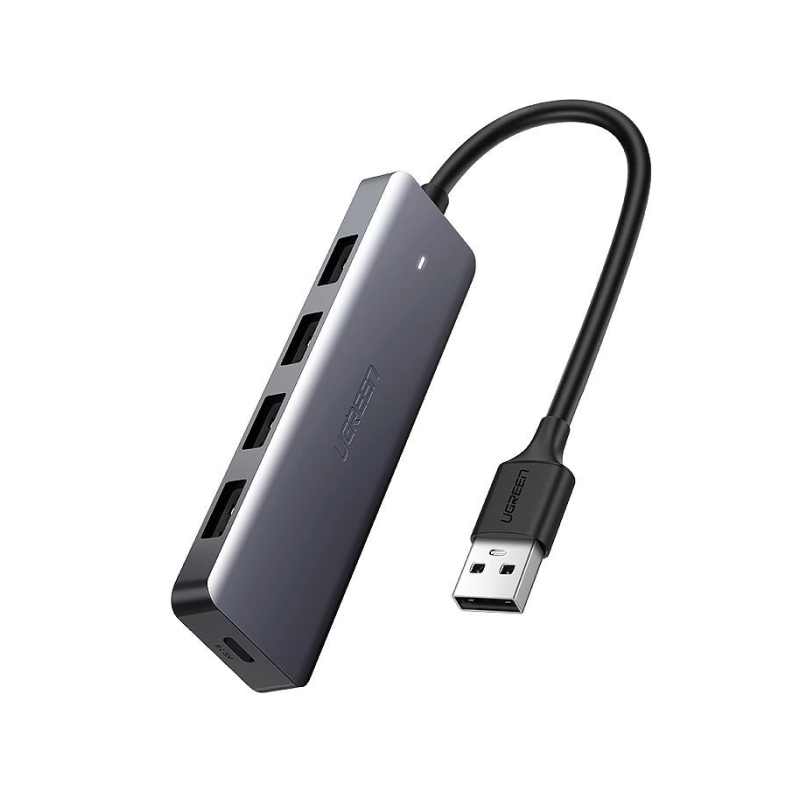 Ugreen USB Hub, USB 3.0, 4-portno srebrn 50985