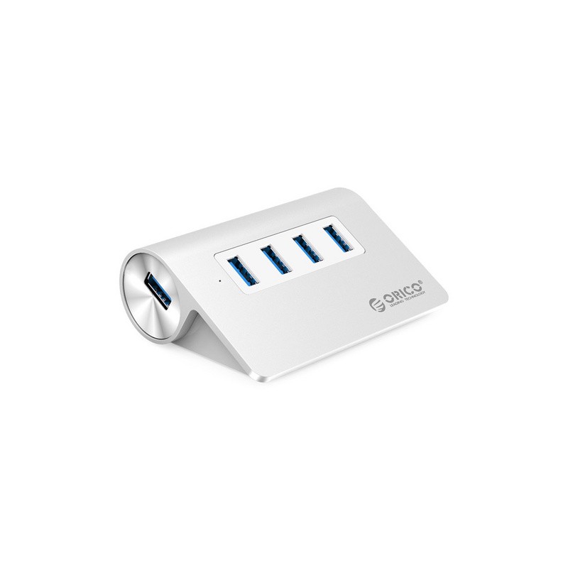 USB Hub Orico M3H4-V1-SV s 4 vhodi, USB 3.0, brušen aluminij