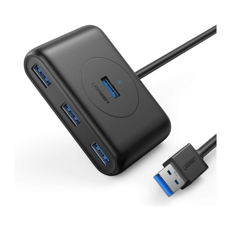 Hub Ugreen USB 3.0, 4 Ports, črn, 1m