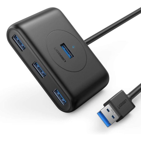 Hub Ugreen USB 3.0, 4 Ports, črn, 1m