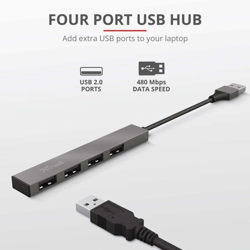 USB Hub Trust Halyx, 4x USB 2.0