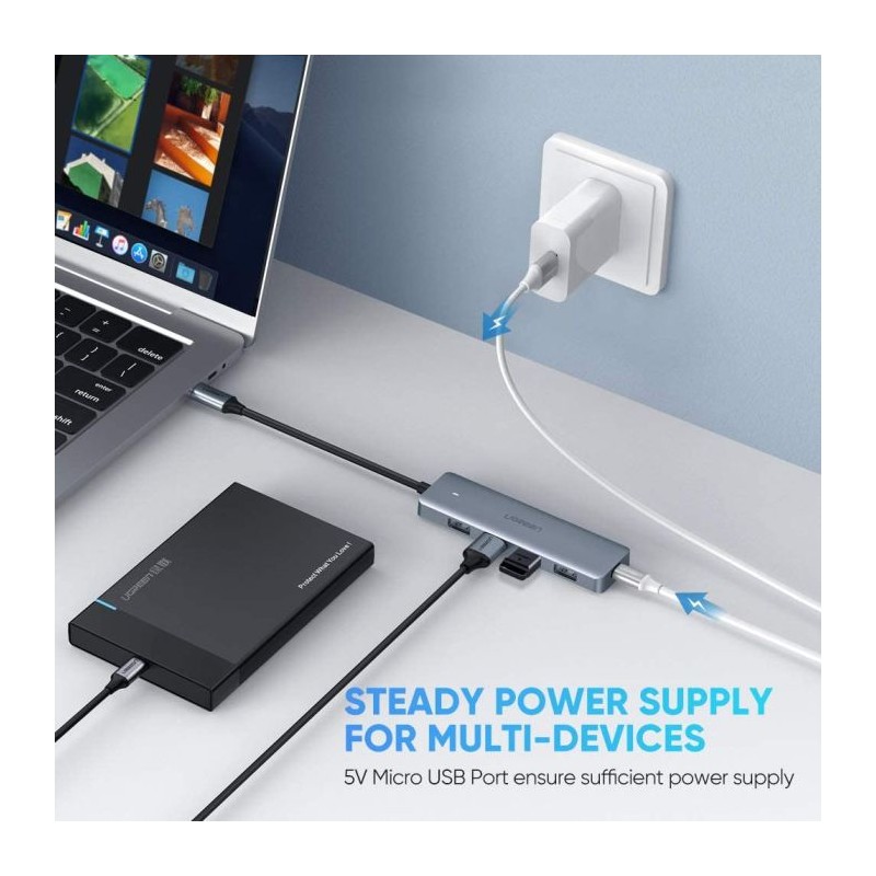 Ugreen Hub USB-C 4 portni