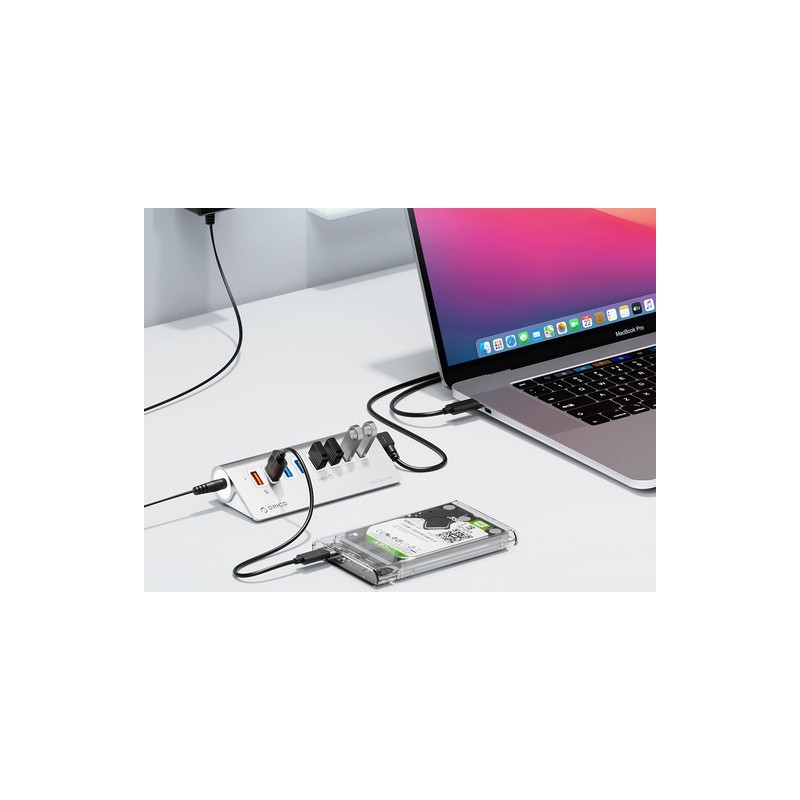 USB-C Hub Orico M3U7Q1-05, srebrn