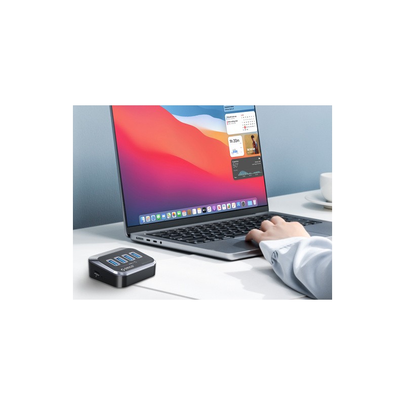USB-C Hub Orico M3U3-4A-05, črn