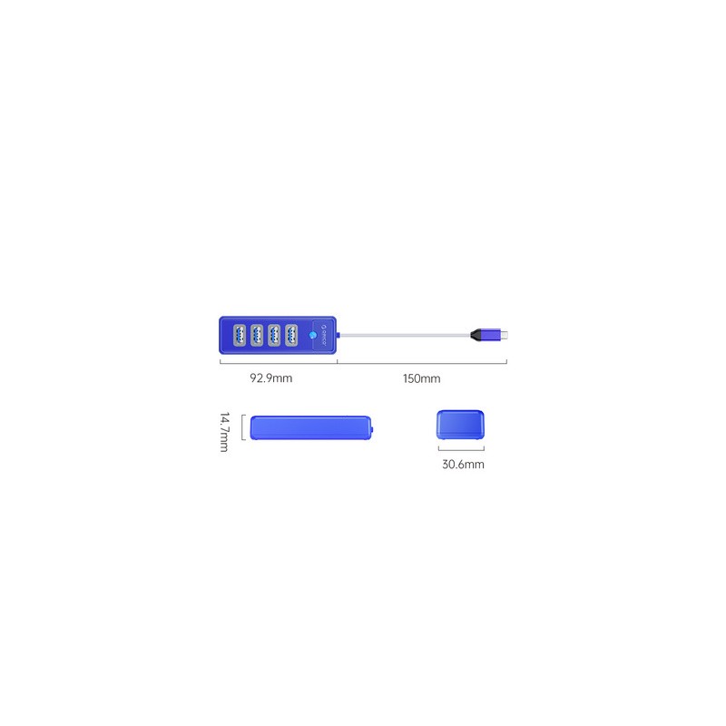 USB-C Hub Orico PW4U-C3-015, moder