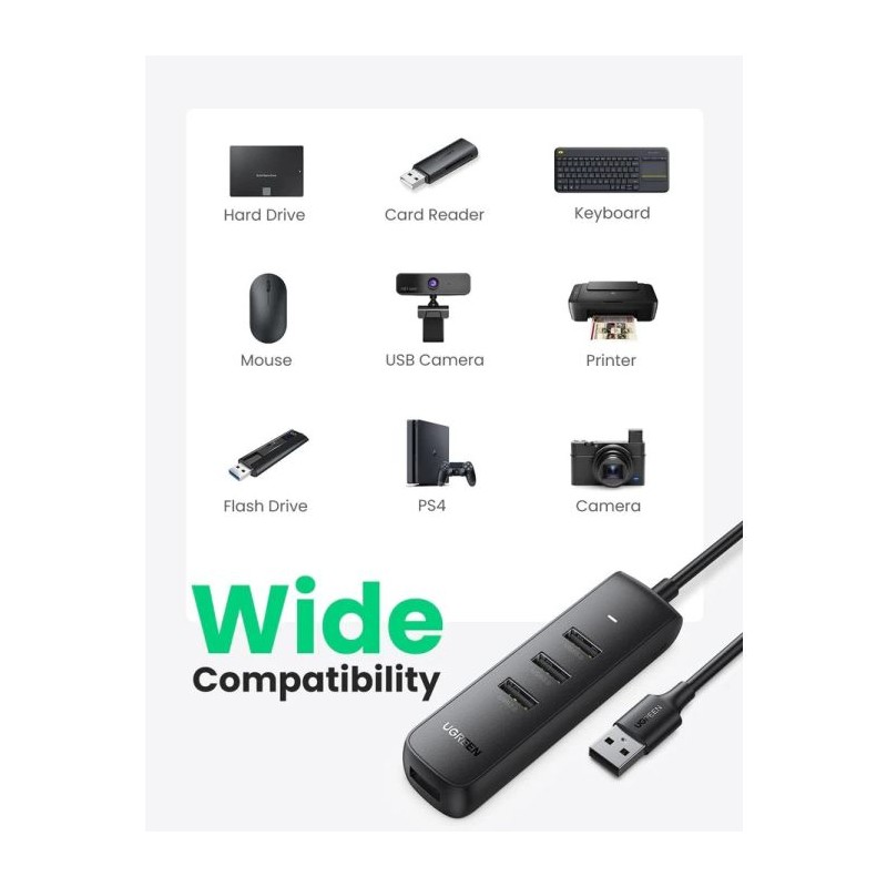 USB Hub Ugreen USB 3.0, 4-portni