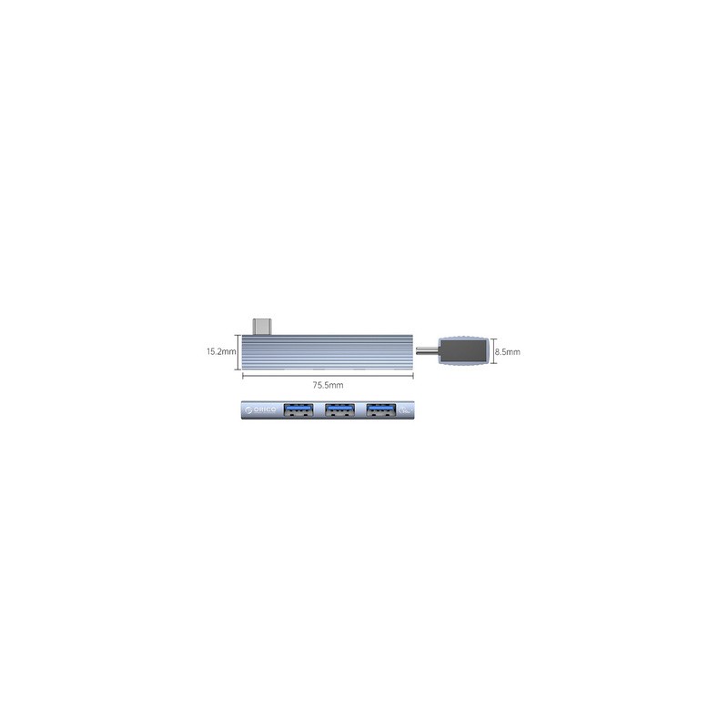 USB-C Hub Orico AH-W13, siv