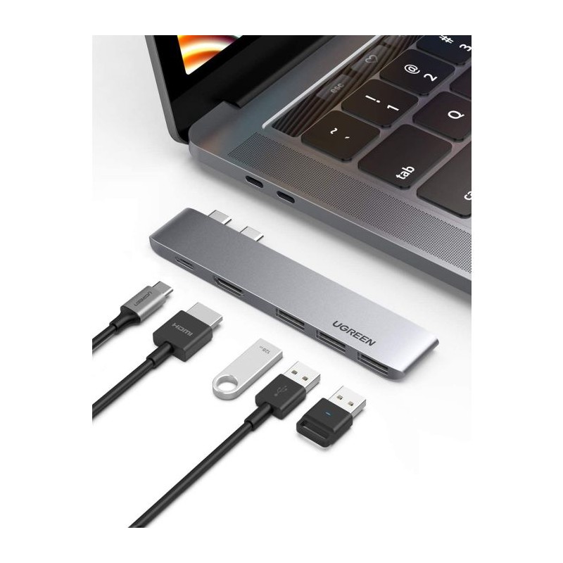 UGREEN USB-C Hub za MacBook, HDMI, USB-C, 2x USB 3.0