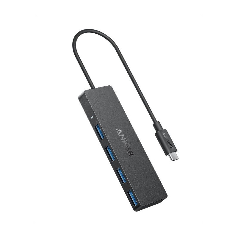 Priklopna postaja Anker Ultra Slim, USB-C, črn