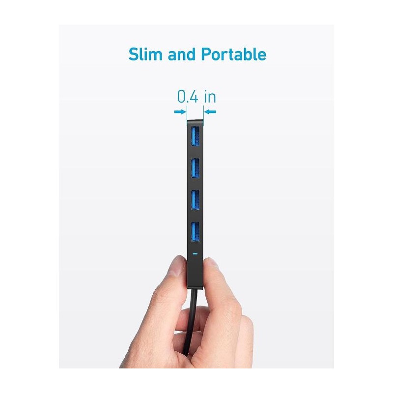 Priklopna postaja Anker Ultra Slim, USB-C, črn