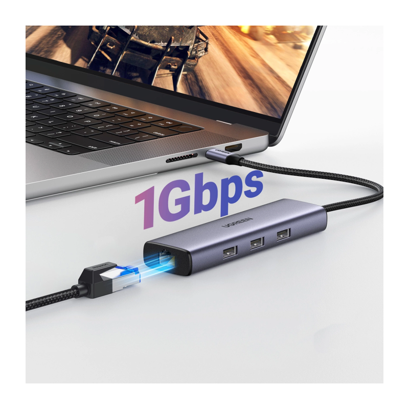 Priklopna postaja Ugreen E0013522, 6-v-1, USB-C, 100 W