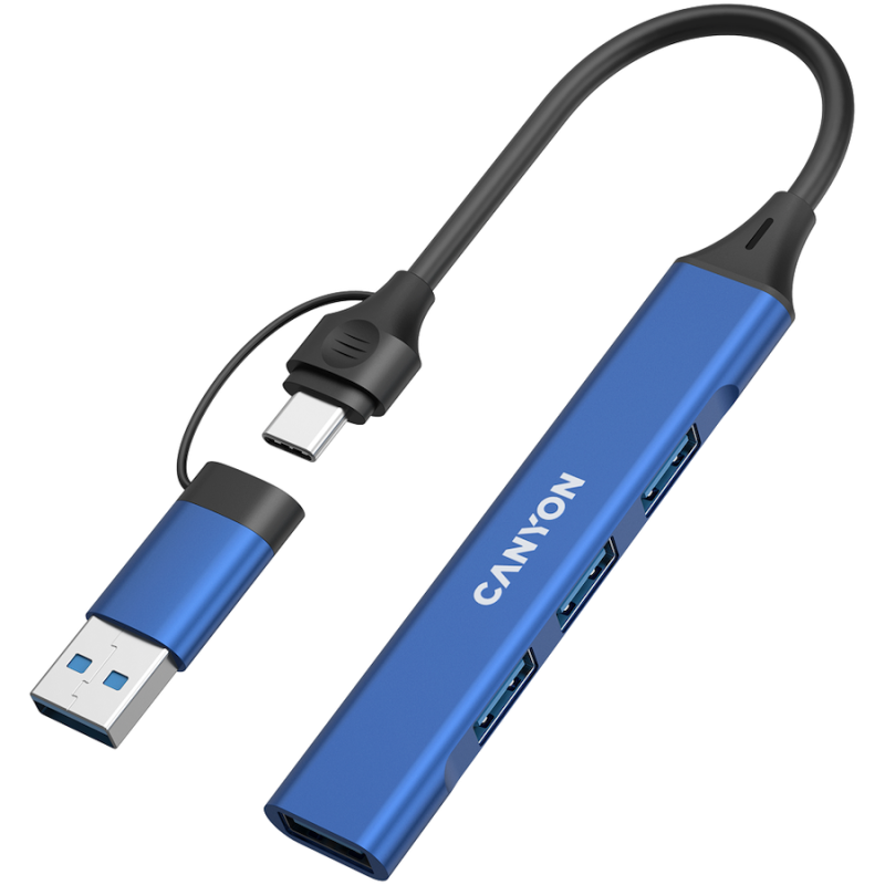 USB Hub CANYON DS-02, USB-A/C, moder