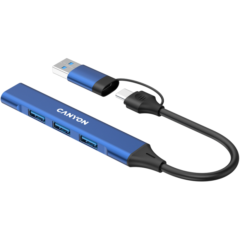 USB Hub CANYON DS-02, USB-A/C, moder
