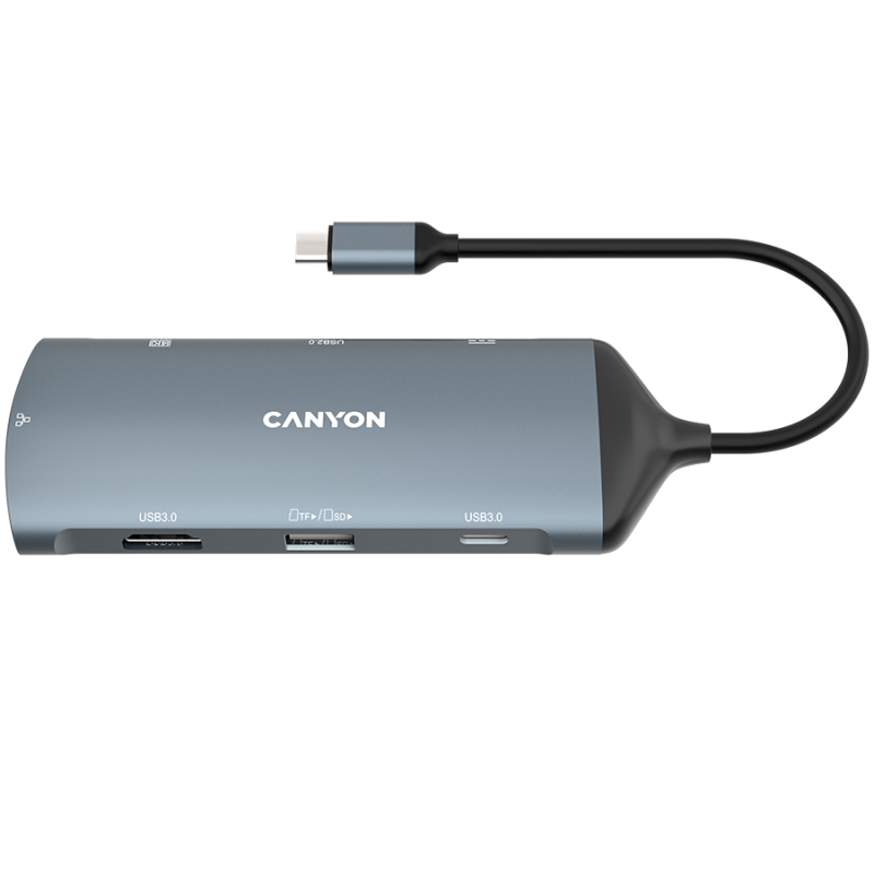USB Hub CANYON DS-15, USB-C, siv
