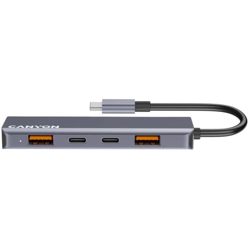 USB Hub CANYON DS-18, USB-C, siv