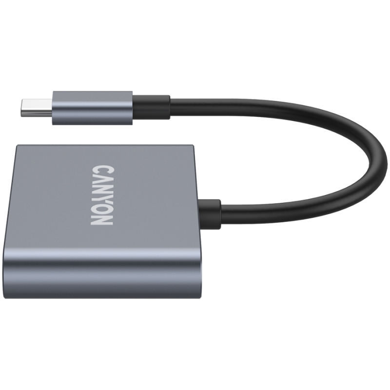 USB Hub CANYON DS-3, USB-C, siv