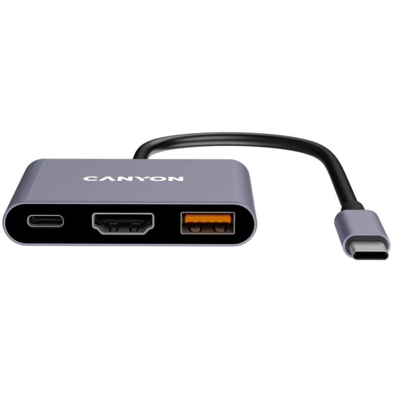 USB Hub CANYON DS-4, USB-C, siv