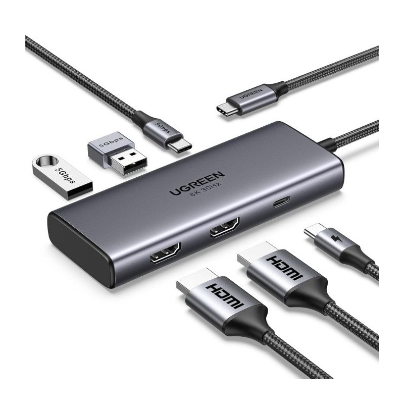Priklopna postaja Ugreen 45379, 6-v-1, USB-C