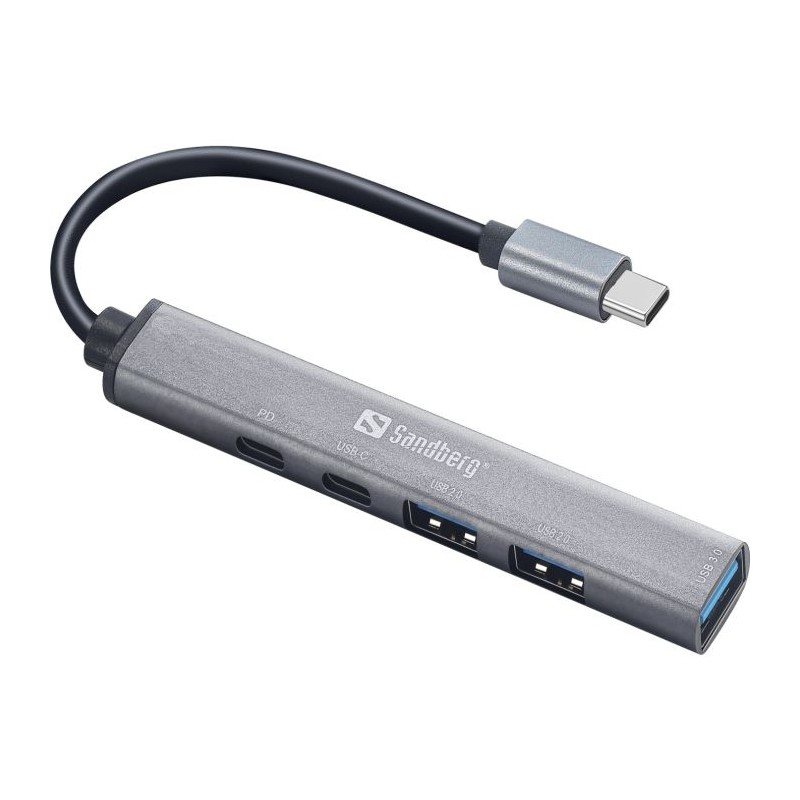 Hub Sandberg 336-50, 5-portni, USB-C