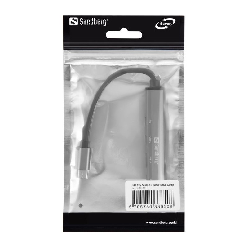 Hub Sandberg 336-50, 5-portni, USB-C