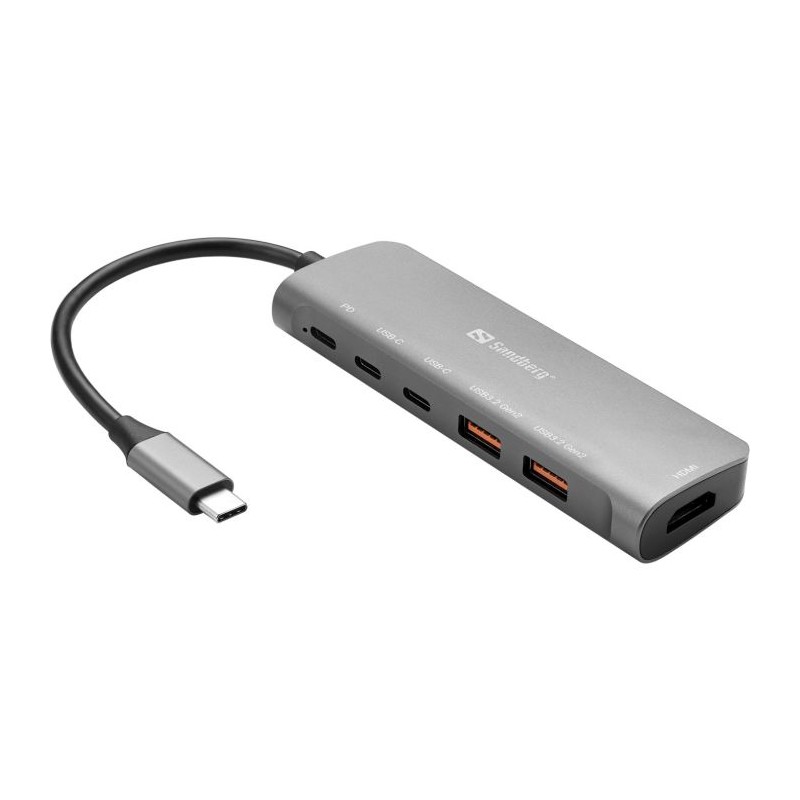 Priklopna postaja Sandberg 136-65, 6-v-1, USB-C