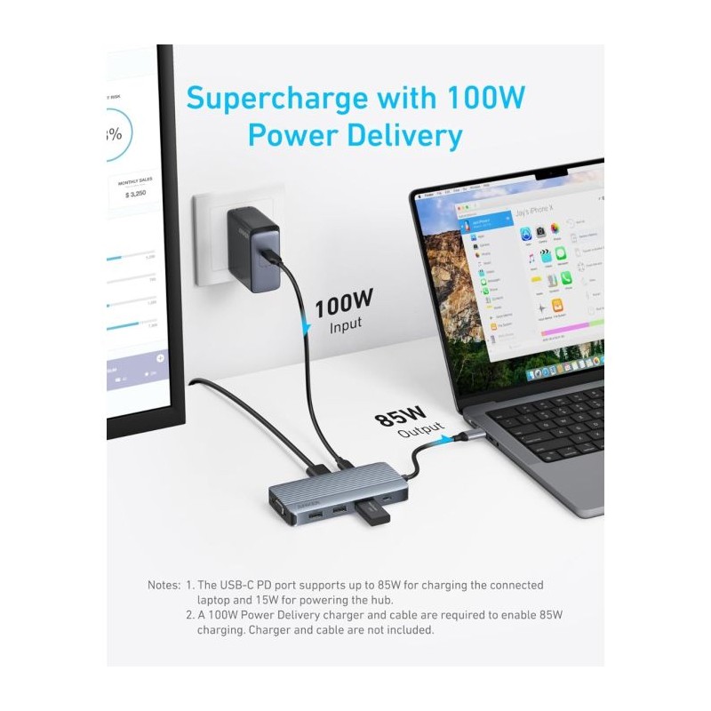Hub Anker A83790A2,  8-v-1, USB-C