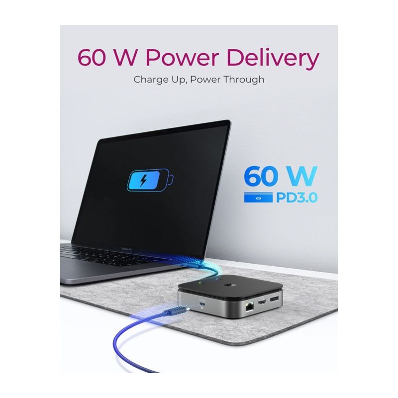 Priklopna postaja Icy Box IB-DK408-C41, 7-v-1, USB 4.0