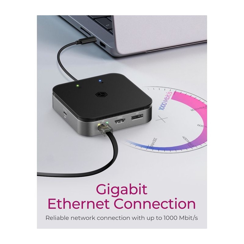 Priklopna postaja Icy Box IB-DK408-C41, 7-v-1, USB 4.0