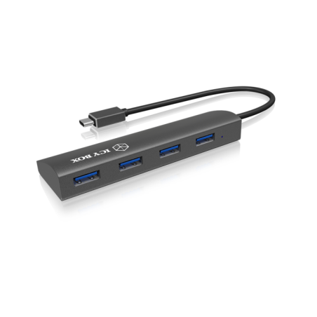 Hub Icy Box IB-AC6405-C, 4-portni, USB-C