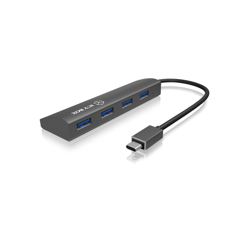 Hub Icy Box IB-AC6405-C, 4-portni, USB-C