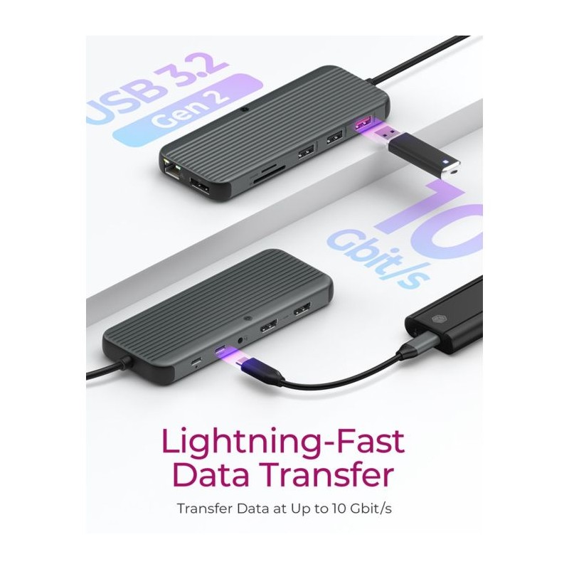 Priklopna postaja IcyBox IB-DK4060-CPD, 12-v-1, USB-C