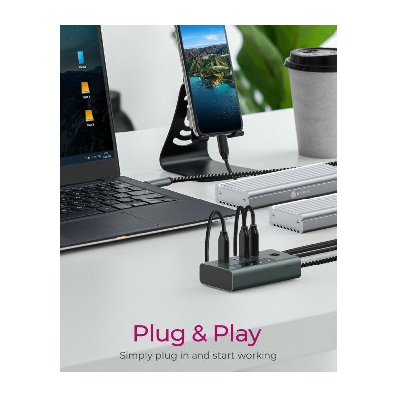 Hub IcyBox IB-HUB1454-C31, 4-port, USB-C 3.2