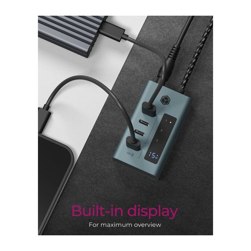 Hub IcyBox IB-HUB1454-C31, 4-port, USB-C 3.2