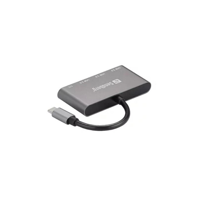 Hub Sandberg USB-C, 3x USB 3.0