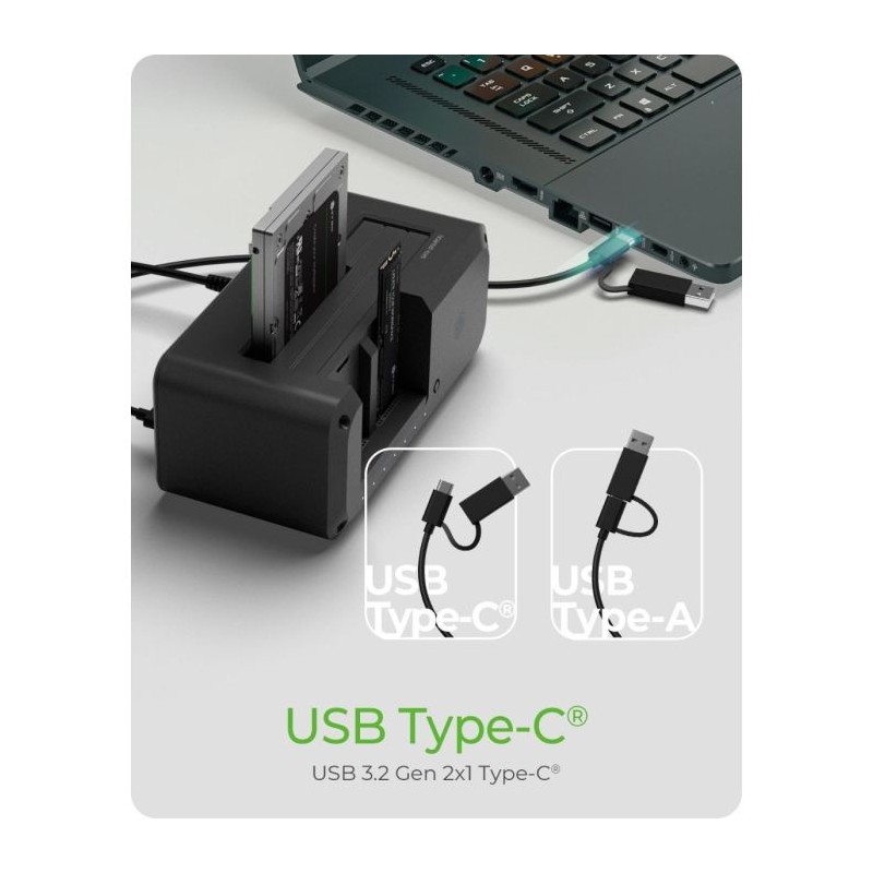 Priklopna in klonirna postaja IcyBox IB-2924MSCL-C31 za M.2 NVMe SSD & 2,5/3,5